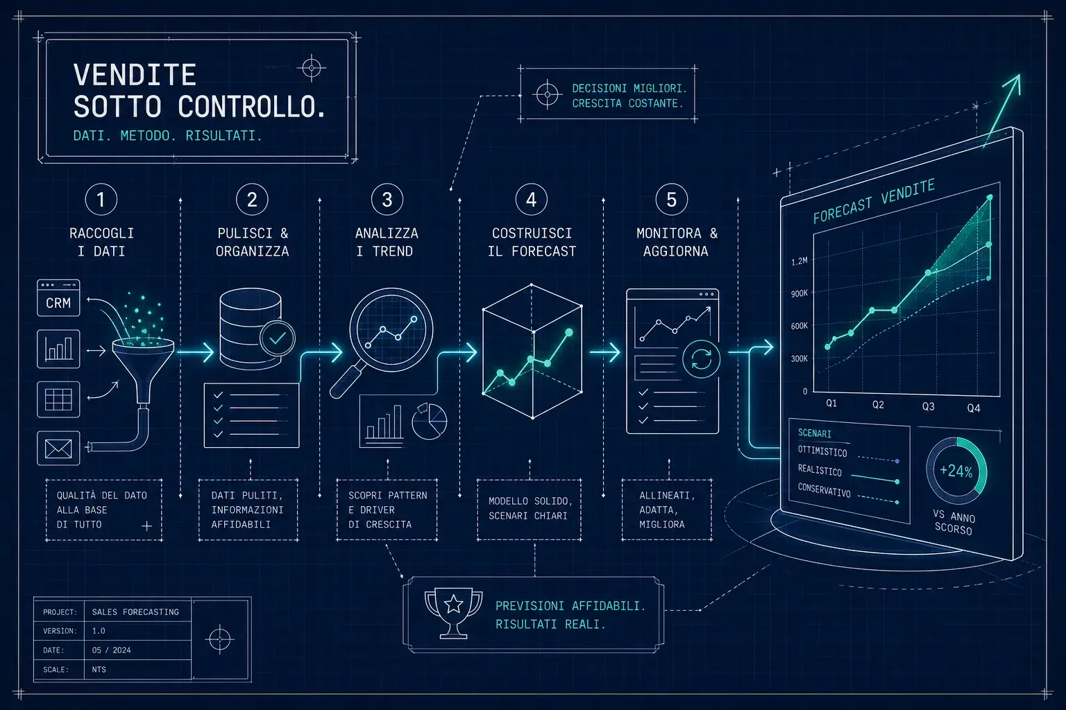 Come costruire un forecast vendite affidabile in 5 passi